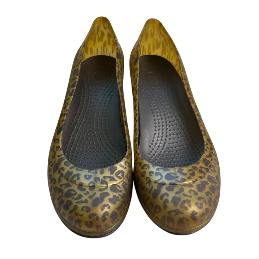 Crocs Carlisa Animal Print Wedge Size Women’s 8 Shoe